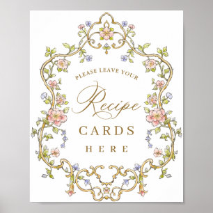 Verzierte Viktorianische Gratiskarten Poster