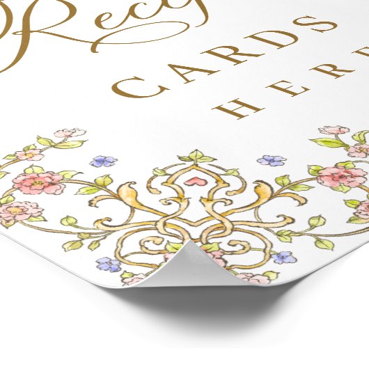 Verzierte Viktorianische Gratiskarten Poster (Ecke)