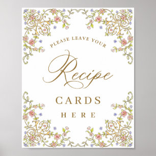 Verzierte Viktorianische Gratiskarten Poster