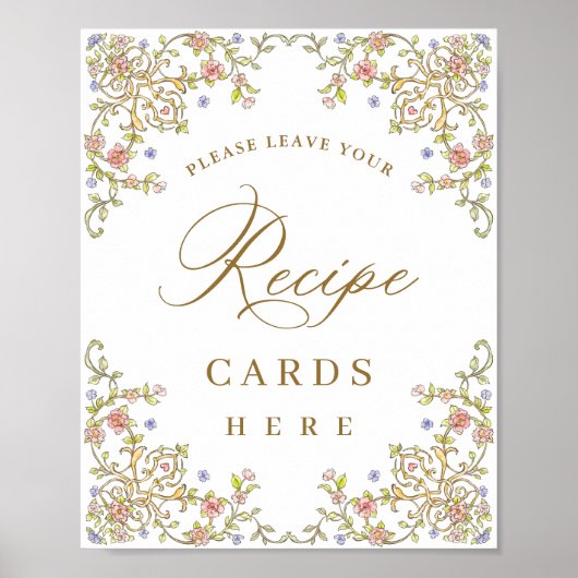 Verzierte Viktorianische Gratiskarten Poster (Vorne)