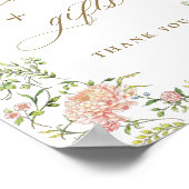 Verzierte Viktorianische Graublütenkarten und Gesc Poster (Ecke)