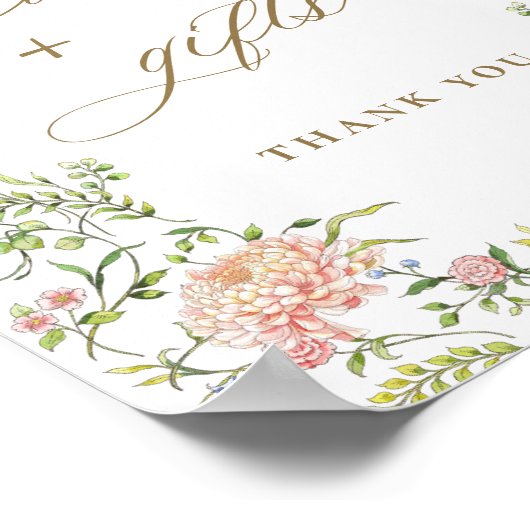 Verzierte Viktorianische Graublütenkarten und Gesc Poster (Ecke)