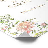 Verzierte Viktorianische Graublütenkarten und Gesc Poster (Ecke)