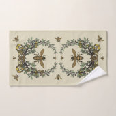 Verzierte Viktorianische Honigbienen Badhandtuch Set (Handtuch)