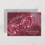Verzierte Viktorianische Masquerade Ball Wedding R RSVP Karte (Vorne/Hinten)