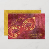 Verzierte Viktorianische Masquerade Ball Wedding R RSVP Karte (Vorne/Hinten)