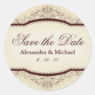 Verzierte Vintage Aufkleber