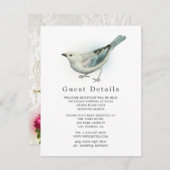 Verzierte Vintage Birdcage Lace Wedding Gastdetail Begleitkarte (Vorne/Hinten)