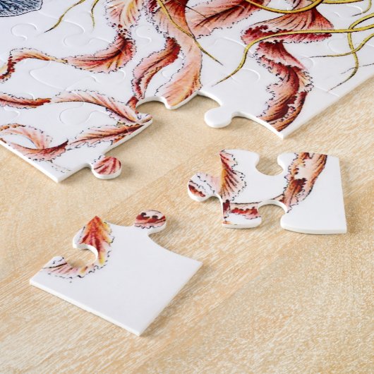 Verzierte Vintage Quallen Puzzle (Seite)