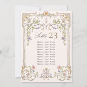 Verzierte Vintage Rahmen-Bohemisch-Tischnummer-Kar Einladung (Rückseite)