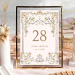 Verzierte Vintage Rahmen Bohemische Blume Hochzeit Tischnummer<br><div class="desc">Für weitere Anpassungen klicken Sie bitte auf "Diese Vorlage personalisieren",  dann auf "Bearbeiten mit dem Entwurfswerkzeug". Stilvoll bearbeitbare Vorlagen,  die leicht zu benutzen sind,  weitere Artikel im Laden verfügbar (Einladungen,  uAwg,  Dankeschön-Karten,  Schreibwaren & Dekor). Wenn Sie Hilfe oder passende Artikel benötigen,  kontaktieren Sie mich bitte.</div>