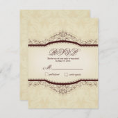 Verzierte Vintage RSVP-Karten RSVP Karte (Vorne/Hinten)