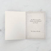 Verzierte Vintage Weihnachtskarte Feiertagskarte (Innenseite)