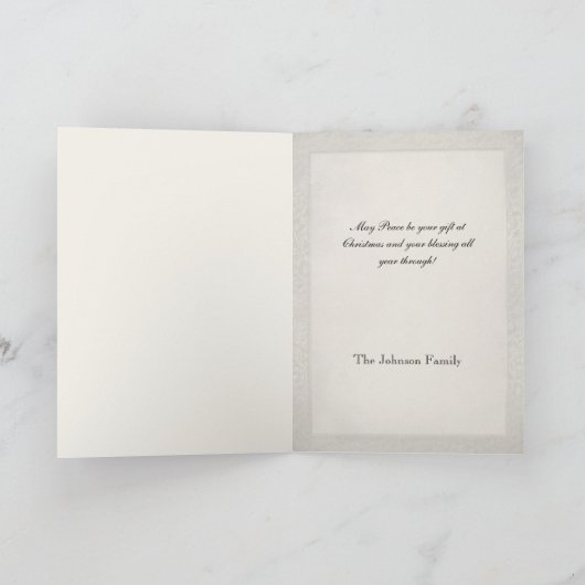 Verzierte Vintage Weihnachtskarte Feiertagskarte (Innenseite)