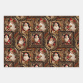 Verzierte Weihnachten Geschenkpapier Set (Vorderseite 3)