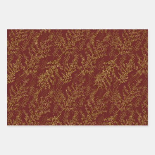 Verzierte Weihnachten Geschenkpapier Set (Vorderseite 2)