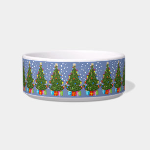 Verzierte Weihnachtsbaum-Haustier-Schüssel Napf