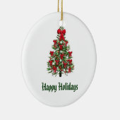 Verzierte Weihnachtsbaum-Verzierung Keramik Ornament (Rechts)