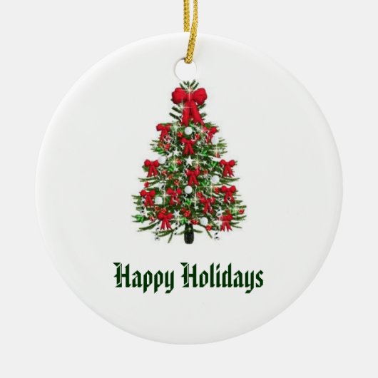 Verzierte Weihnachtsbaum-Verzierung Keramik Ornament (Vorne)