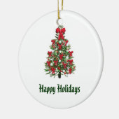 Verzierte Weihnachtsbaum-Verzierung Keramik Ornament (Links)