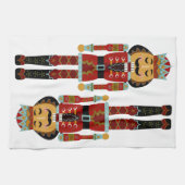 Verzierte Weihnachtsernährstoffe im weißen Hinterg Geschirrtuch (Horizontal)