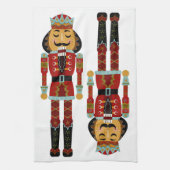 Verzierte Weihnachtsernährstoffe im weißen Hinterg Geschirrtuch (Vertikal)