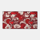 VERZIERTE WIRBLE VALENTINE LIEBE BLUME SCHREIBTISCHUNTERLAGE (Vorderseite)