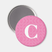 Verzierte zeitgenössische Monogramm - Buchstabe C Magnet (Vorderseite/Rückseite)