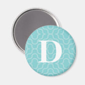 Verzierte zeitgenössische Monogramm - Buchstabe D Magnet (Vorderseite/Rückseite)