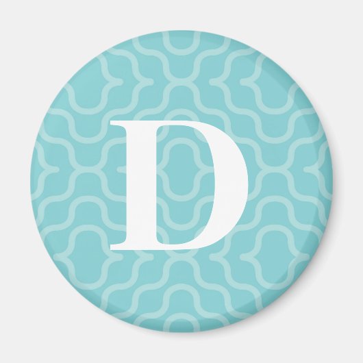 Verzierte zeitgenössische Monogramm - Buchstabe D Magnet (Vorne)