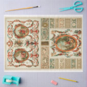 Verzierte Ziergrenze und -portrait für Decodierung Seidenpapier (Basteln)