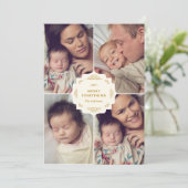 VERZIERTE ZUSAMMENARBEIT | FERIENFOTOKARTE FEIERTAGSKARTE (Stehend Vorderseite)