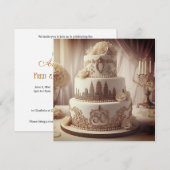 VERZIERTER 50. WEDDING JAHRESKUCH EINLADUNG (Vorne/Hinten)