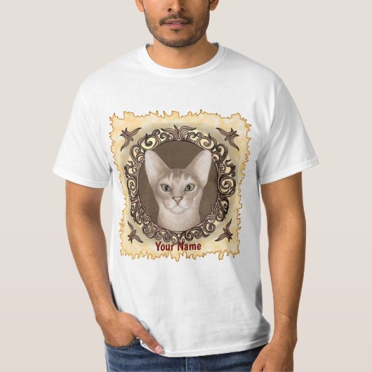 Verzierter Abyssinian Cat T - Shirt (Vorderseite)