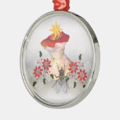 Verzierter Apple-Kern Silbernes Ornament (Links)