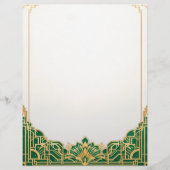 Verzierter Art Deco Rahmen Briefbogen (Vorderseite)