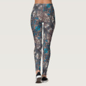 Verzierter barocker Blumenmuster Leggings (Rückseite)