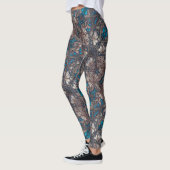 Verzierter barocker Blumenmuster Leggings (Links)