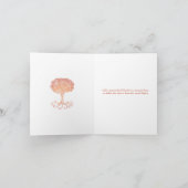 Verzierter Baum Orange Bat Mitzvah Vielen Dank Dankeskarte (Innenseite)