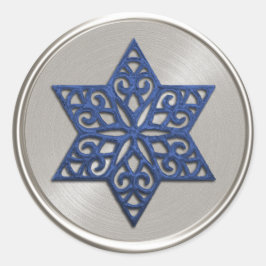 Verzierter Blue Star von David Umschlag Aufkleber