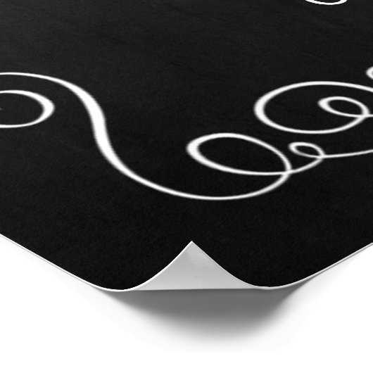 Verzierter Blüh-Chalkboard-Empfang Poster (Ecke)