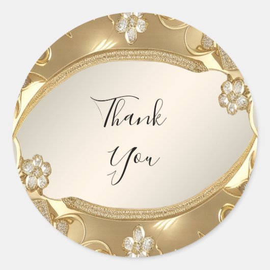 Verzierter Blumenaufkleber Runder Aufkleber (Vorderseite)