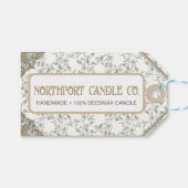 Verzierter Blumenkochtopf Geschenkanhänger (Vorderseite (Horizontal))