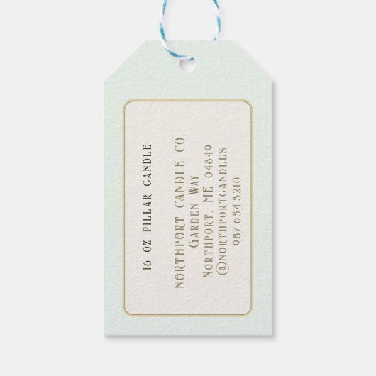 Verzierter Blumenkochtopf Geschenkanhänger (Rückseite)