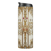 Verzierter Blumenthermaltumbler Thermosbecher (Nach rechts gedreht)