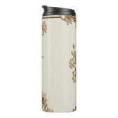 Verzierter Blumenthermaltumbler Thermosbecher (Nach rechts gedreht)