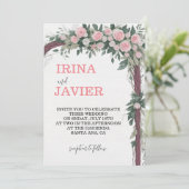 Verzierter Bogen - Einladung zur Hochzeit (Stehend Vorderseite)