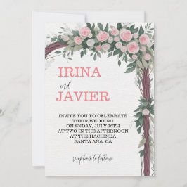 Verzierter Bogen - Einladung zur Hochzeit