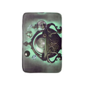 Verzierter Cauldron mit grünem Kristallball und Or Badematte (Vorderseite Vertikal)