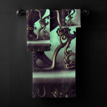 Verzierter Cauldron mit grünem Kristallball und Or